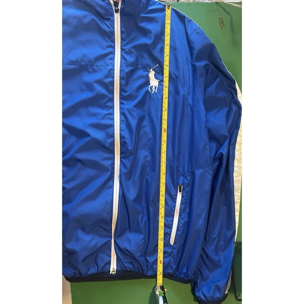 Polo Ralph Lauren 67 Sport Men Royal Blue Performance Windbreaker Big Pony Sz S